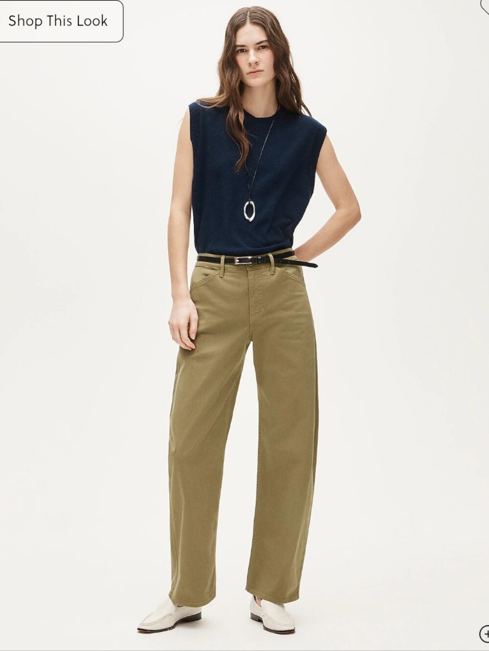 J Crew Tall Zoe barrel pant in chino CS084 NWT Size 28 Tall In Distant Surplus